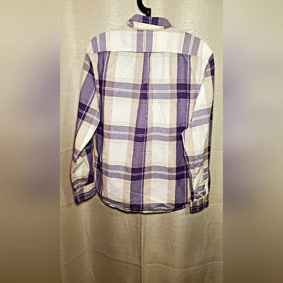 (4/$20) Old Navy Men's Casual Button Down Shirt Blue & White Checkered Size L - Picture 2 of 5